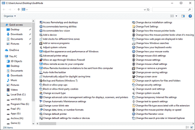 فعال سازی god mode